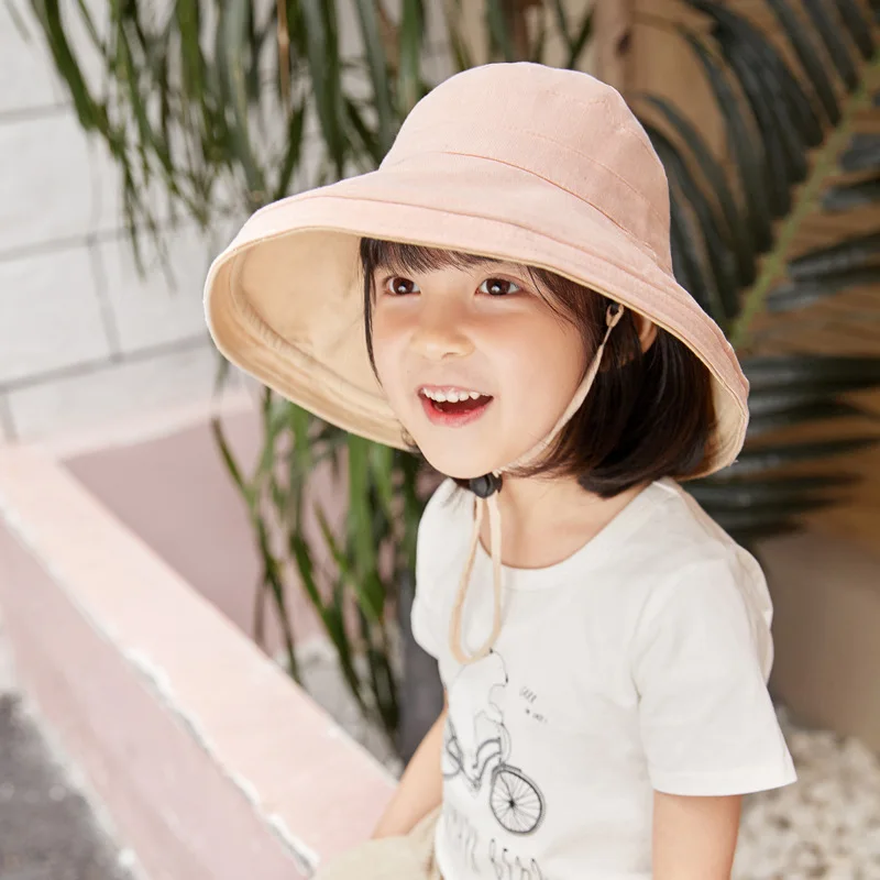 Doitbest/летние шляпы для рыбалки для мальчиков и девочек, солнцезащитная Кепка, складной большой край, Весенняя однотонная детская Рыбацкая шляпа