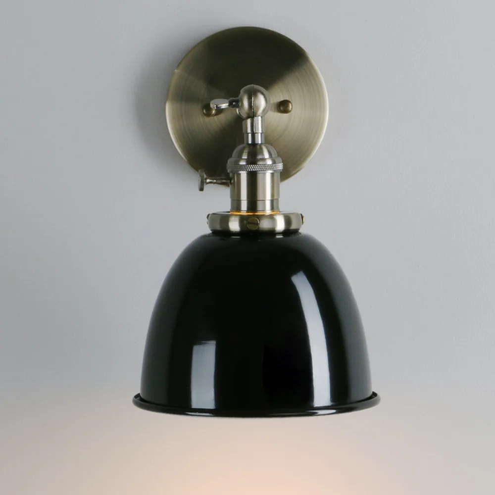 Permo винтажный wandlamp 6,5 ''настенные лампы, черное современное настенное бра, промышленный лестничный настенный светильник, новогодний, Рождественский Декор