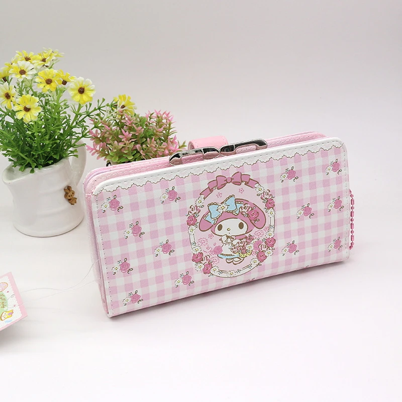 

Genuine my melody wallet female fashion medium wallet cute High quality PU and High capacity