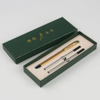 

Luxury quality 801 Stainless steel hat Gold brand heavy body Business office Medium nib Rollerball pen New School students
