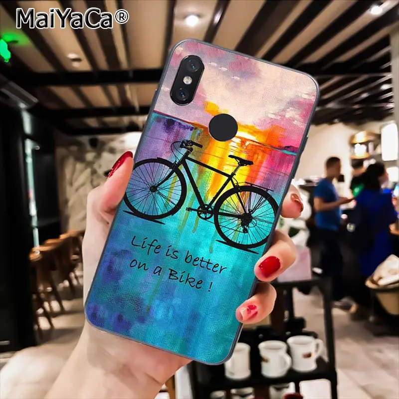 A14 MaiYaCa велосипед Велоспорт искусство черный мягкий чехол для телефона из ТПУ чехол для Xiaomi Redmi4X 6A S2 Go Redmi 5 5Plus Note4 Note5 7 Note6Pro - Цвет: A14