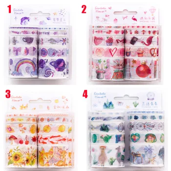 

10 rolls/set Dream Water Blue Series Decorative Paper Tape Set Japanese Stationery Kawaii Scrapbooking Supplies Stickers