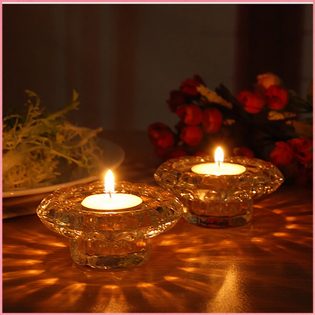 Romantic Candlestick Tea Candles Holders Furnishing ...