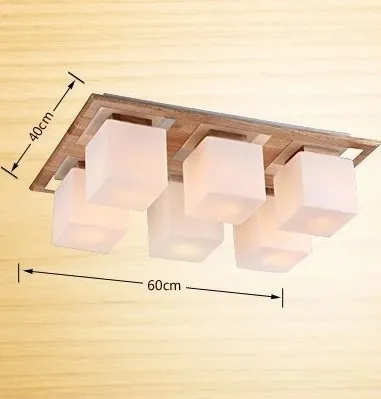 Деревянный светильник потолочный светильник винтажные квадратный барная стойка Американский краткое ребенок современный деревянный