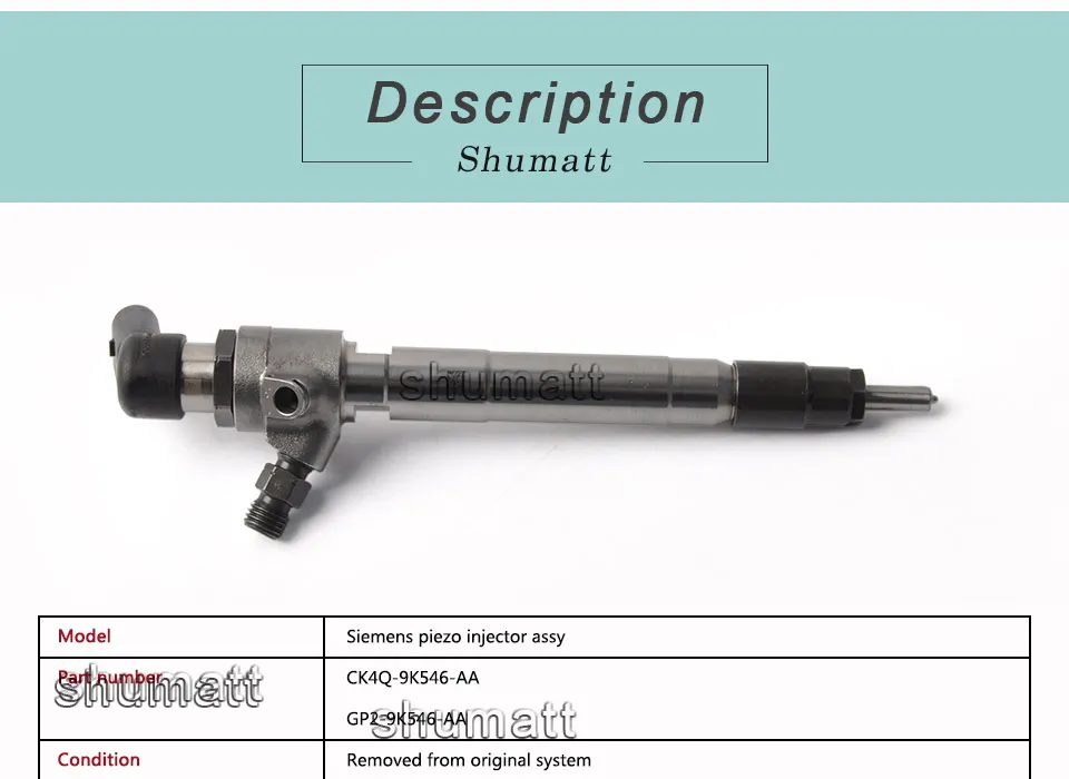 Shumatt Восстановленный пьезо инжектор топлива в сборе CK4Q-9K546-AA/GP2-9K546-AA