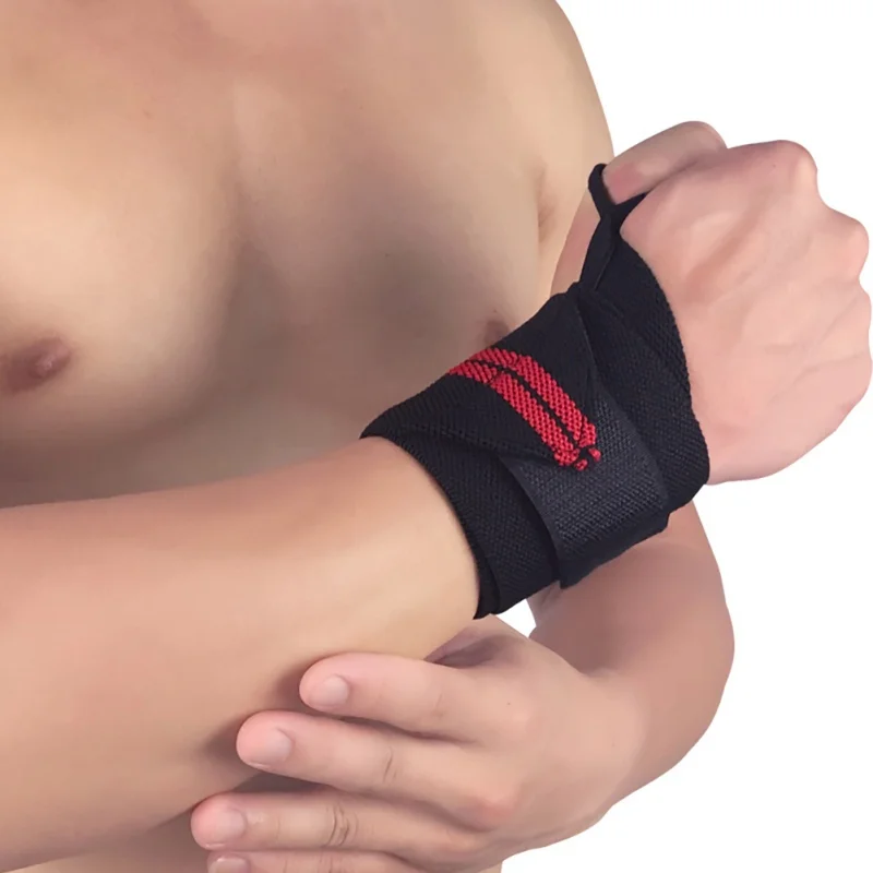 1 шт. спортивные повязки на запястье ремни для спортзала перчатки для занятий фитнесом тяжелая атлетика, спорт наручный спортивный браслет поддержка повязка на руку