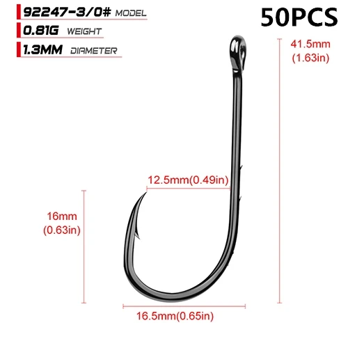 50 шт.(4/0#-6#)-20 шт.(6/0#5/0#) 92247 Высокоуглеродистая сталь рыболовный крючок Baitholder Рыбная блесна антикоррозийный Карп Рыболовный крючок - Цвет: size(3-0)-50pcs