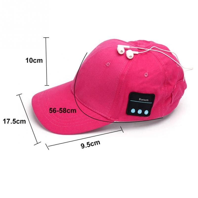 2017 New Wireless bluetooth Earphone Stylish Hat Handsfree Sport Blutooth Headphones Stereo Music Woman Cap Outdoor Headset Mic(4)
