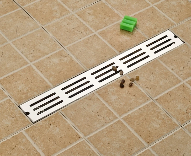 

Chrome 70cm Floor Drainer Fast Draining Straight line Ground Leakage Floor Drain