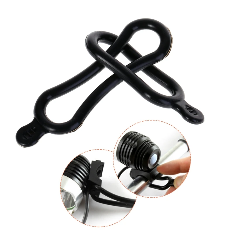 

2pcs Bicycle Light Fixing Ring Rubber Elastic Flashlight Front Lamp Cycling Part