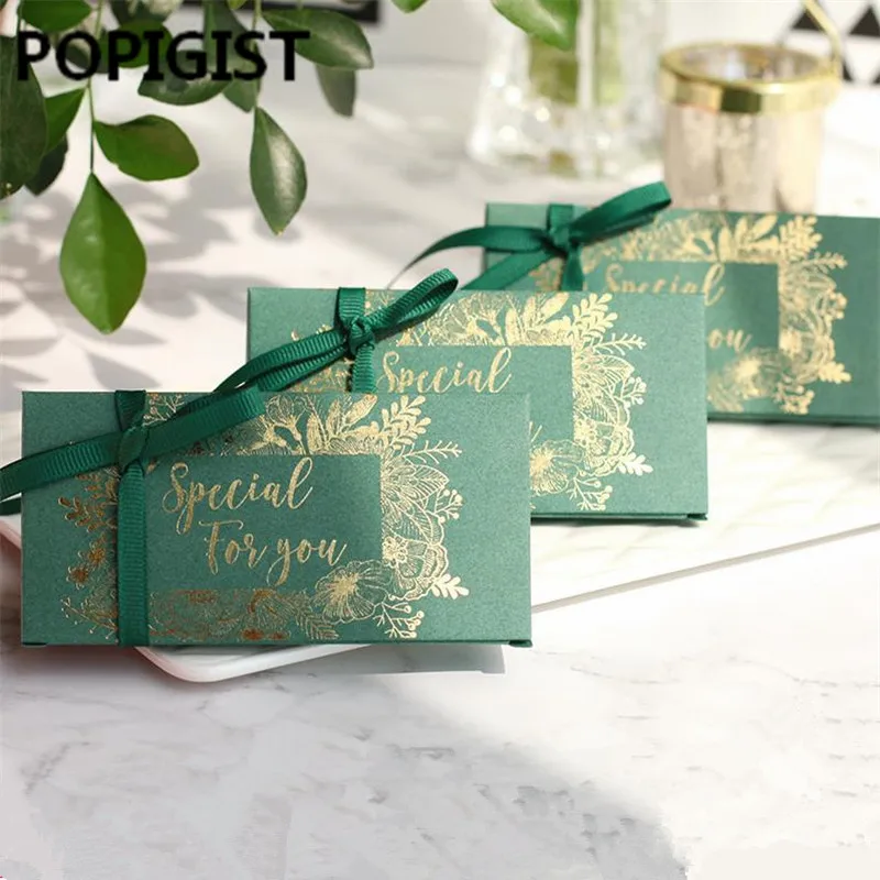

Creative Special Forest Theme Wedding Favors Candy Boxes Bomboniera Chocolate Box Wedding Party Gift Box With Ribbons 100PCS