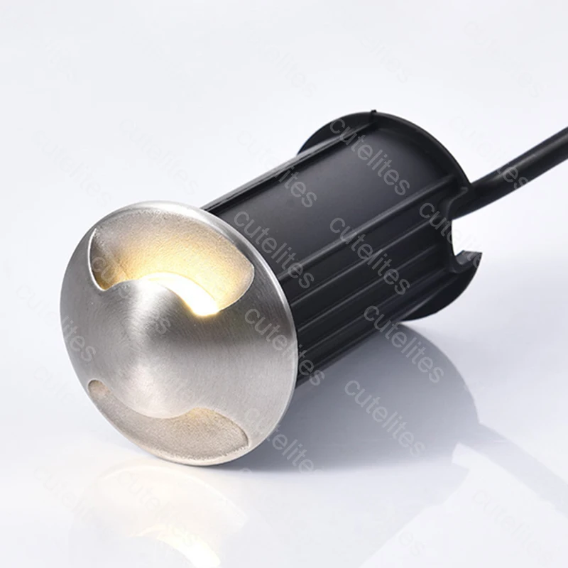 1W 3W 5W LED Buried IP66 AC85-260V DC12V Outdoor Recessed Deck Light 1/2/3/4 Side View Underground Lamp Sidewalk