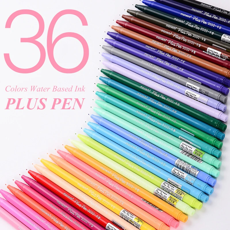36 Colors Fine Line 0.4mm Office Sign Pens Felt Tip Water Based Ink for Office Sign Pen Student Painting Adult Coloring Books