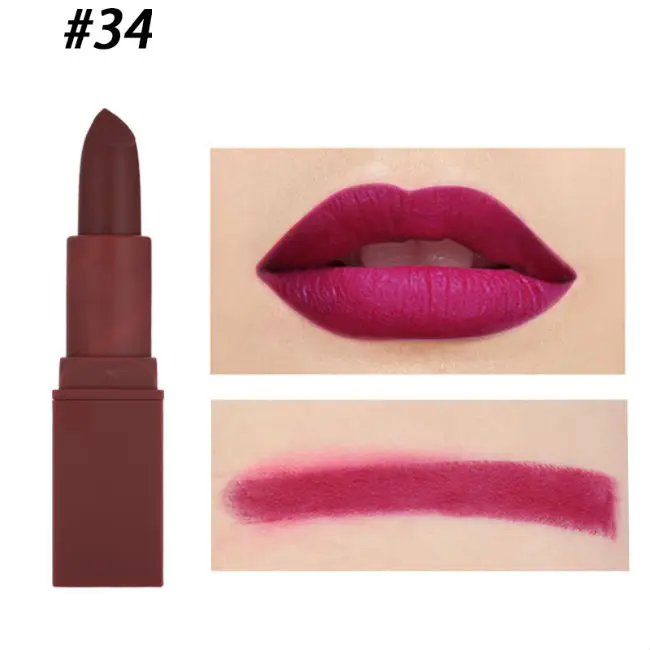 Miss Rose Matte Lipstick makeup 12 Colors choose Lipstick for women Long-Lasting Waterproof Lipstick Matte cosmetics makeup - Цвет: 152502