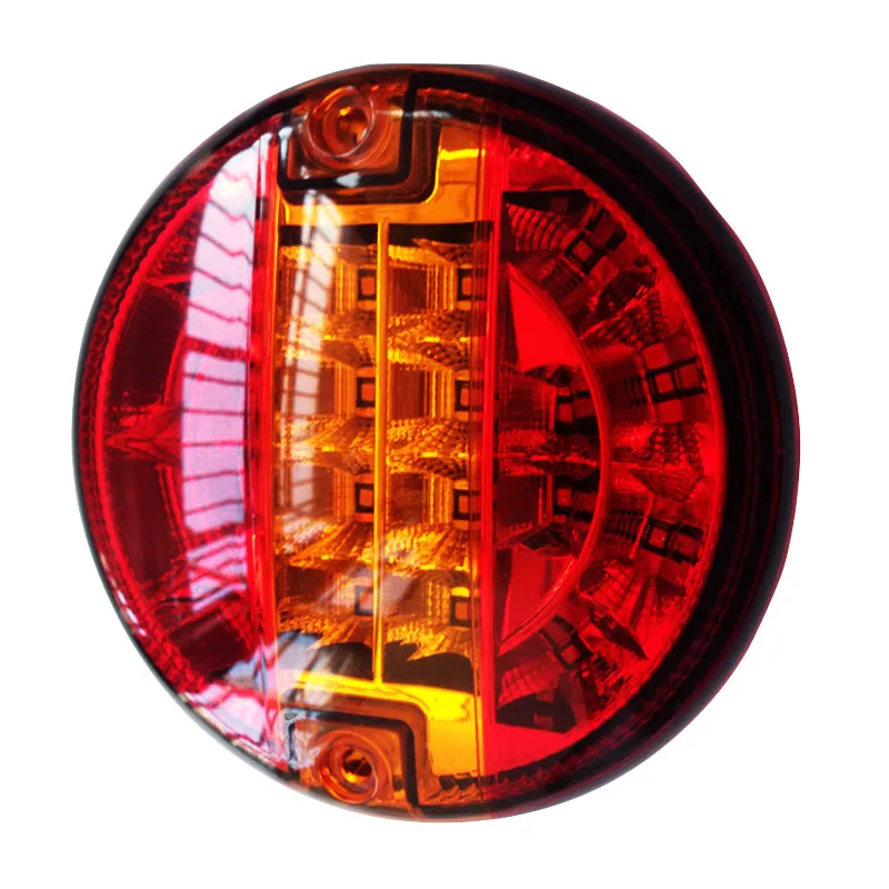 Emark 140mm 20LED Trailer Truck Stop Tail Lights Amber Left Right Turn Signal Round font b
