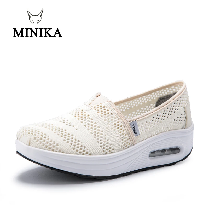 

4.5 CM Height Toning Shoes For Women Fitness Walking Slimming Workout Sneakers Wedge Platform Air Swing Shoes For Female
