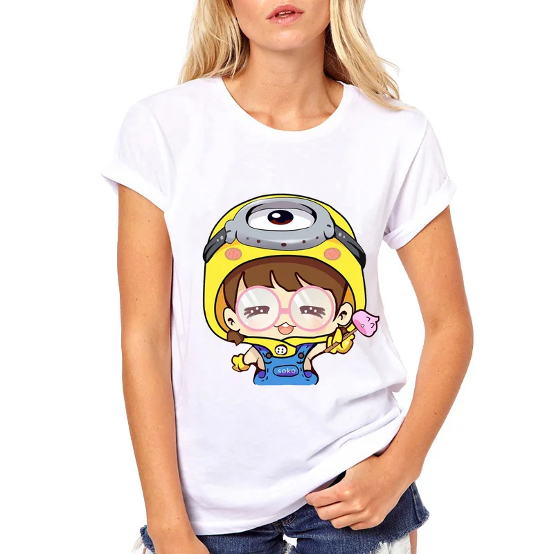 Новая брендовая Эстетическая футболка Женская harajuku Dragon Ball футболка Arale camiseta mujer футболка белая футболка женская - Цвет: Picture-1