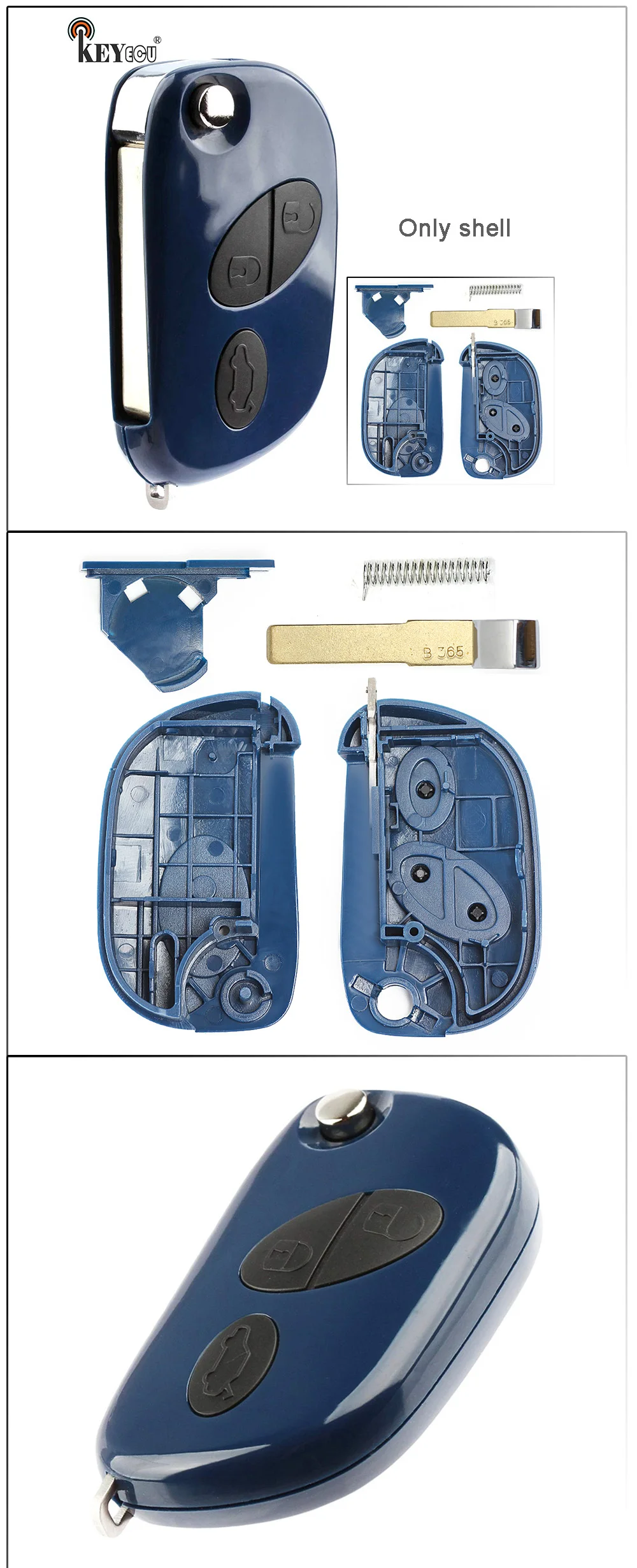 Keyforkess per Maserati quadriporta maisurismo 2005-2017 RX2TRF937 sostituzione Flip 3 pulsante telecomando chiave dell'automobile Shell caso Fob - HTB1WSJLdgKG3KVjSZFLq6yMvXXaz