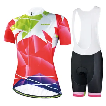 

2019 Summer Cycling Clothing Women Bike Wear Breathable Mountain Bicycle Clothes Short Sleeve Cycling Jersey Set Ropa Ciclismo