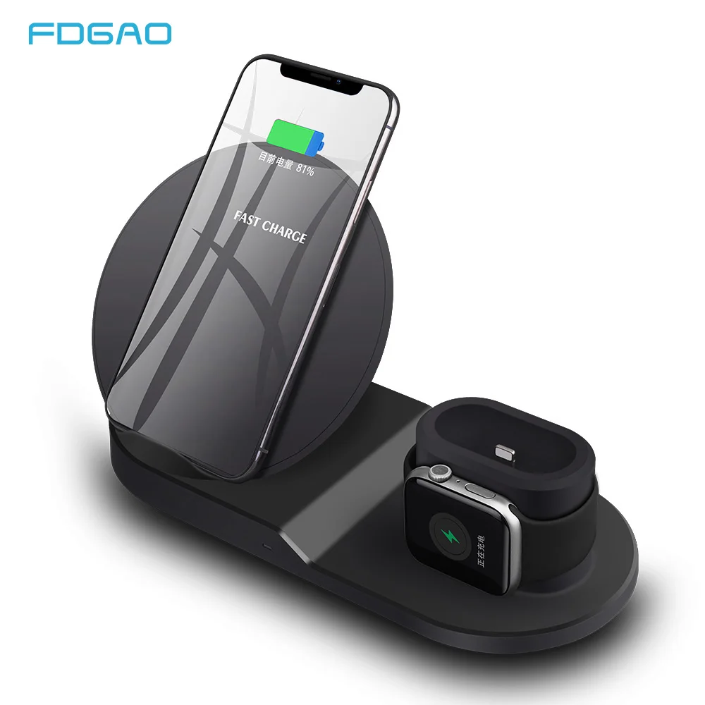 

FDGAO Automatic Wireless Car Charger Mount 10W Qi Fast Charging Car Phone Holder Air Vent For iPhone Xs X XR 8 Samsung S10 S9 S8