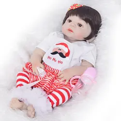 Живой 57 см 23 ''Силиконовые Винил всего тела возрождается детские игрушки куклы новое поступление для девочек Подарки На Рождество