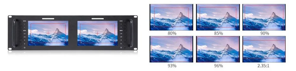 Feelworld D71 7 дюймов ips 3RU камера lcd 3G-SDI HDMI вход выход в стойку монитор " 1280x800 вещания уровень качества монитор