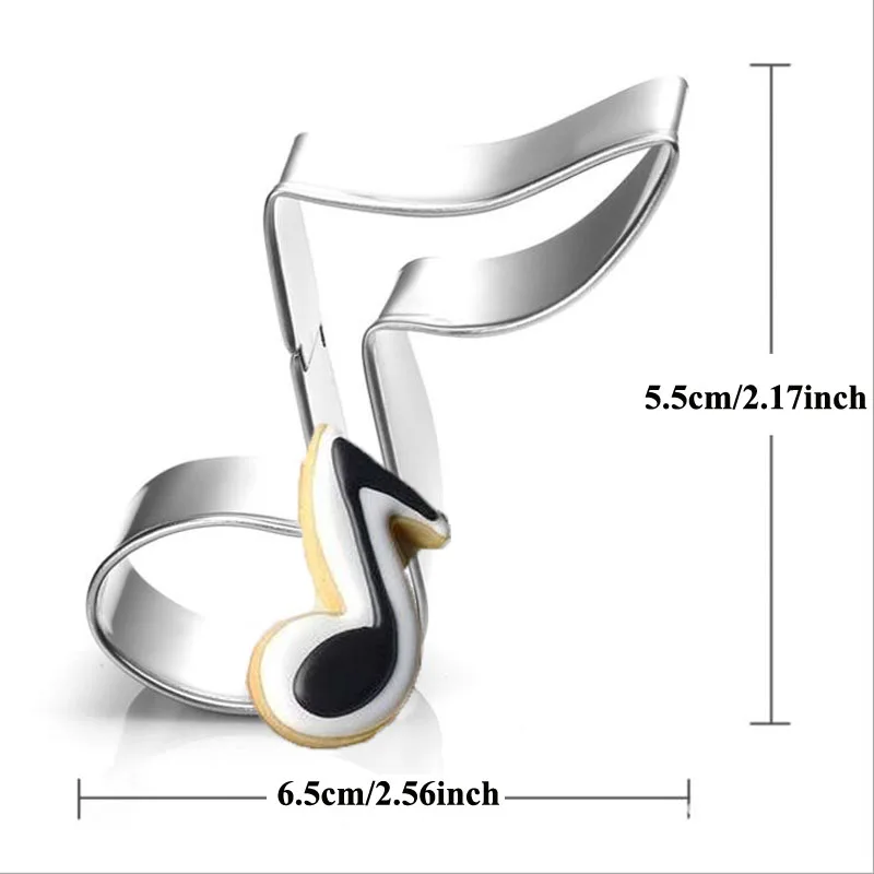 1 шт. Кондитерская репостерия испечь любовь гитара Музыка плесени металлический резак для печенья, мастики торт Декор шоколадом Печенье Кондитерские формы - Цвет: 1x Music Note 2