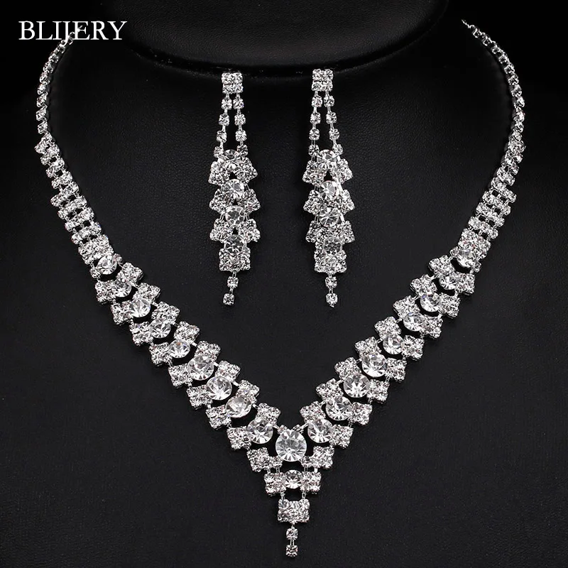 silver wedding jewelry sets for brides