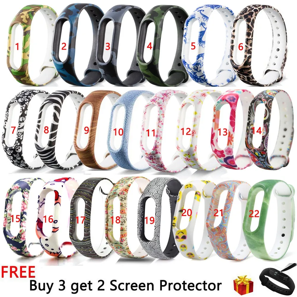 Силиконовый браслет для Xiaomi Mi, 2 ремешка, цветной браслет, сменный Браслет для Xiaomi Mi, 2 смарт-ремешка, аксессуары