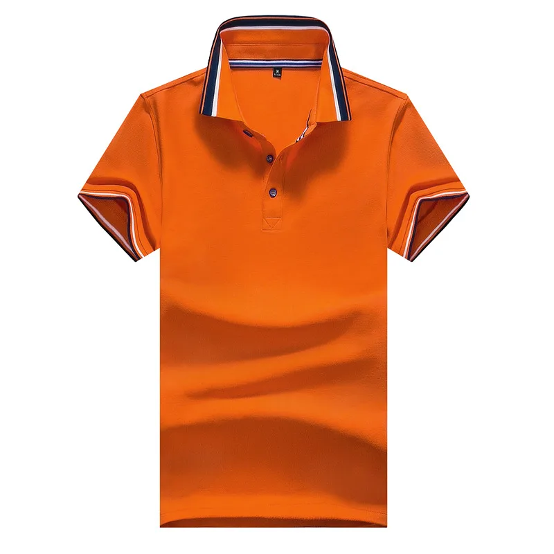 Индивидуальная рубашка поло с вышивкой на заказ-индивидуальная рубашка поло для мужчин-рубашка поло с логотипом-рубашка поло с пользовательским принтом - Цвет: Orange