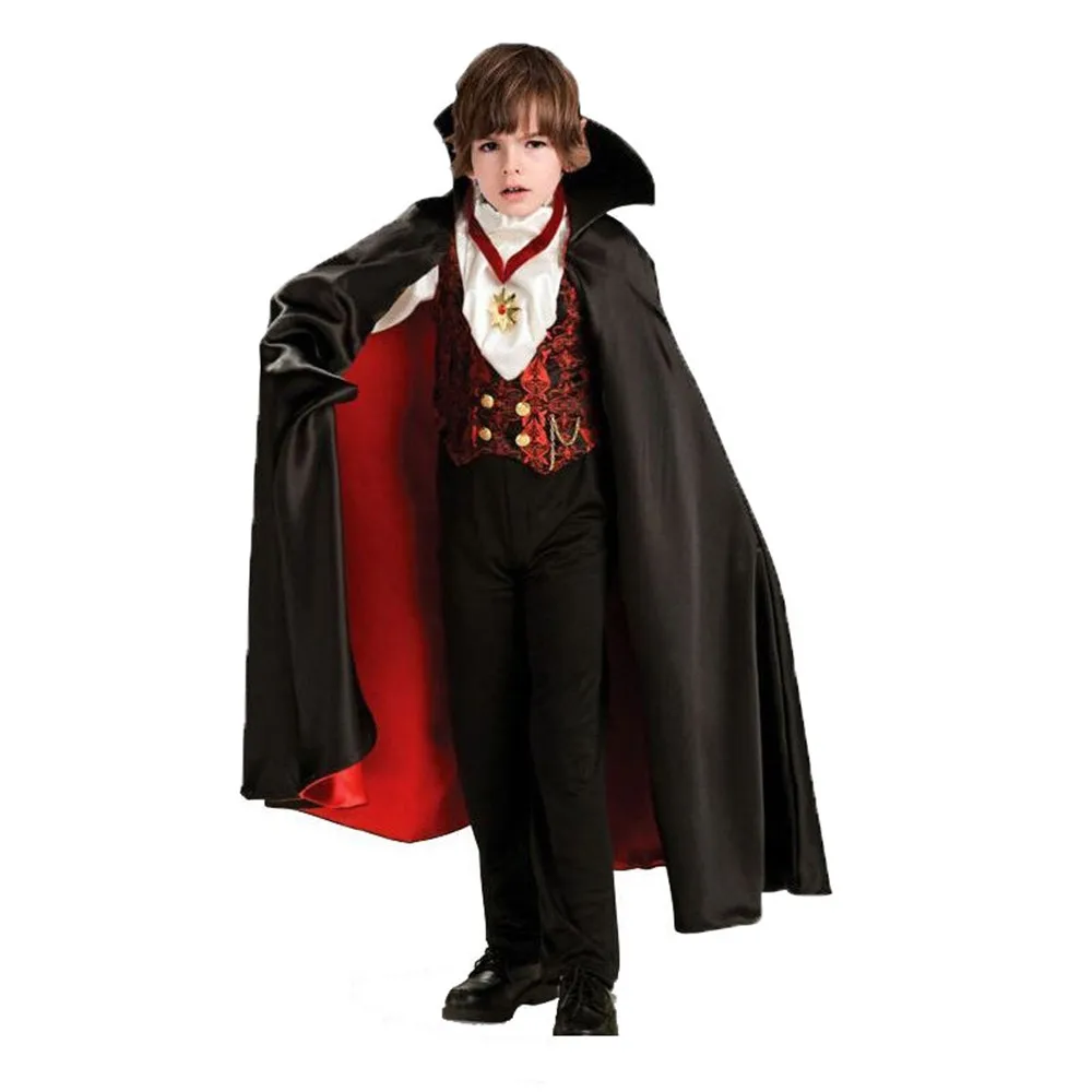 Карнавальные вечерние костюмы на Хэллоуин для детей; готический костюм вампира графа Дракулы; костюм принцессы вампира для костюмированной вечеринки для мальчиков