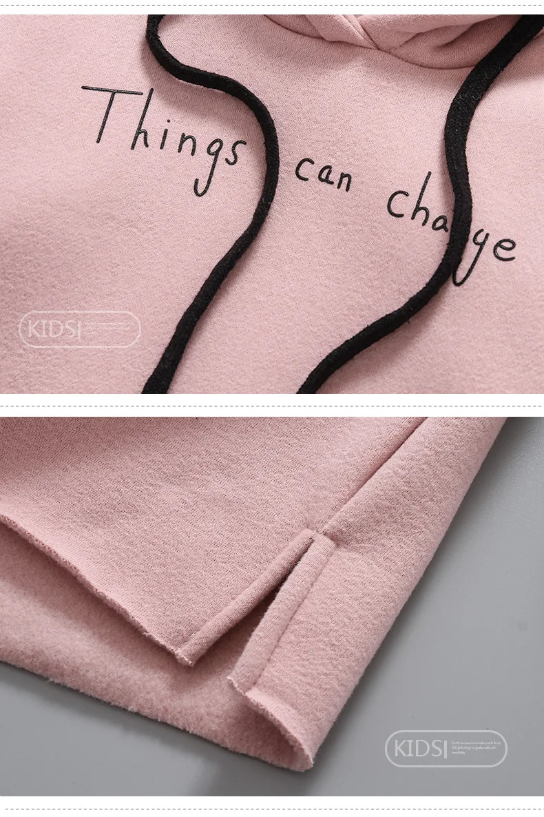 Casual Girls Dresses Winter 2018 Fashion Kids Long Sleeve Teen Dress For Girls Autumn Letter Hooded Children Dresses 7 to 8 Year (12)