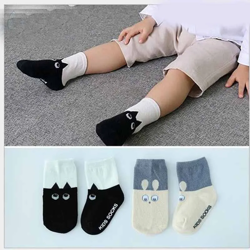 

2016 New Spring Baby Socks Newborn Cotton Boys Girls Cute cat Toddler kids Anti-slip Socks