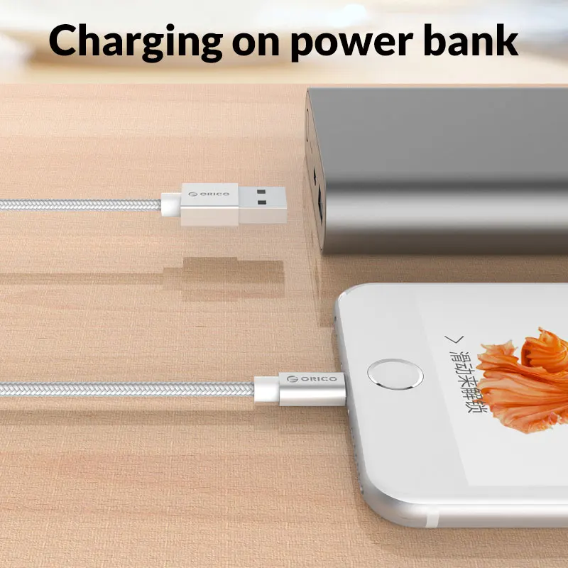 Для МФО iphone кабель 1 м iOS10.1 ORICO 2.4A быстрый мобильный телефон Lightning/USB Зарядное