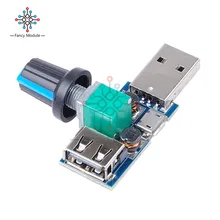 Régulateur de ventilateur Micro USB DC 5V, régulateur de vitesse du vent, Volume d'air, refroidissement muet, Module multifonction de réduction du bruit