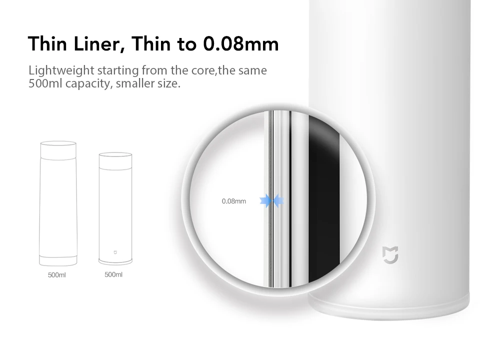Xiaomi Vacuum Cups 12 Hours Hot 316L Stainless Steel Insulated Mug Drink Beverage Bottle 500ML 17oz (12)