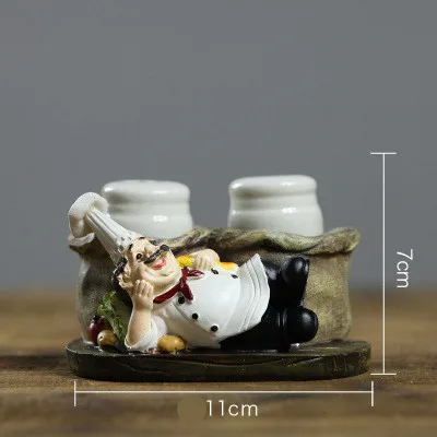 Шеф повар перечница солонка упаковочной тары Фигурка Статуи творческий ресторан