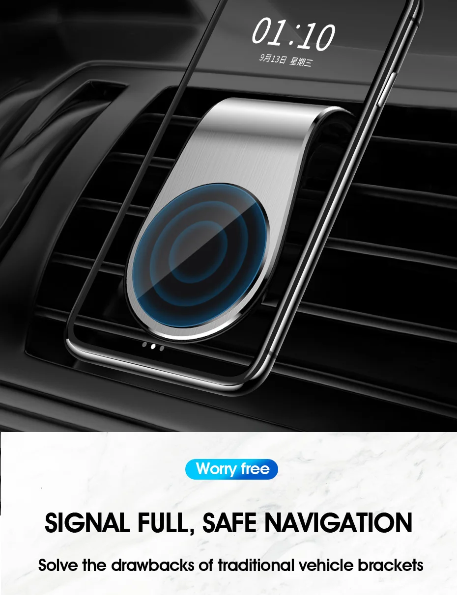 Магнитный автомобильный держатель для телефона для iPhone, samsung, Xiaomi, huawei, L форма, крепление на вентиляционное отверстие, подставка в автомобиль, магнит, gps, держатель для мобильного телефона