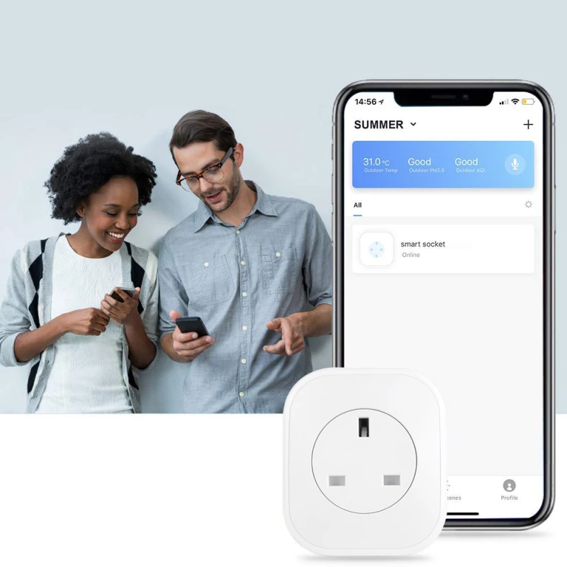 Wi-Fi умная розетка 10А ЕС Великобритания вилка мобильное приложение дистанционное управление Умный выбор времени переключатель работы для Amazon Alexa Google Home IFTTT