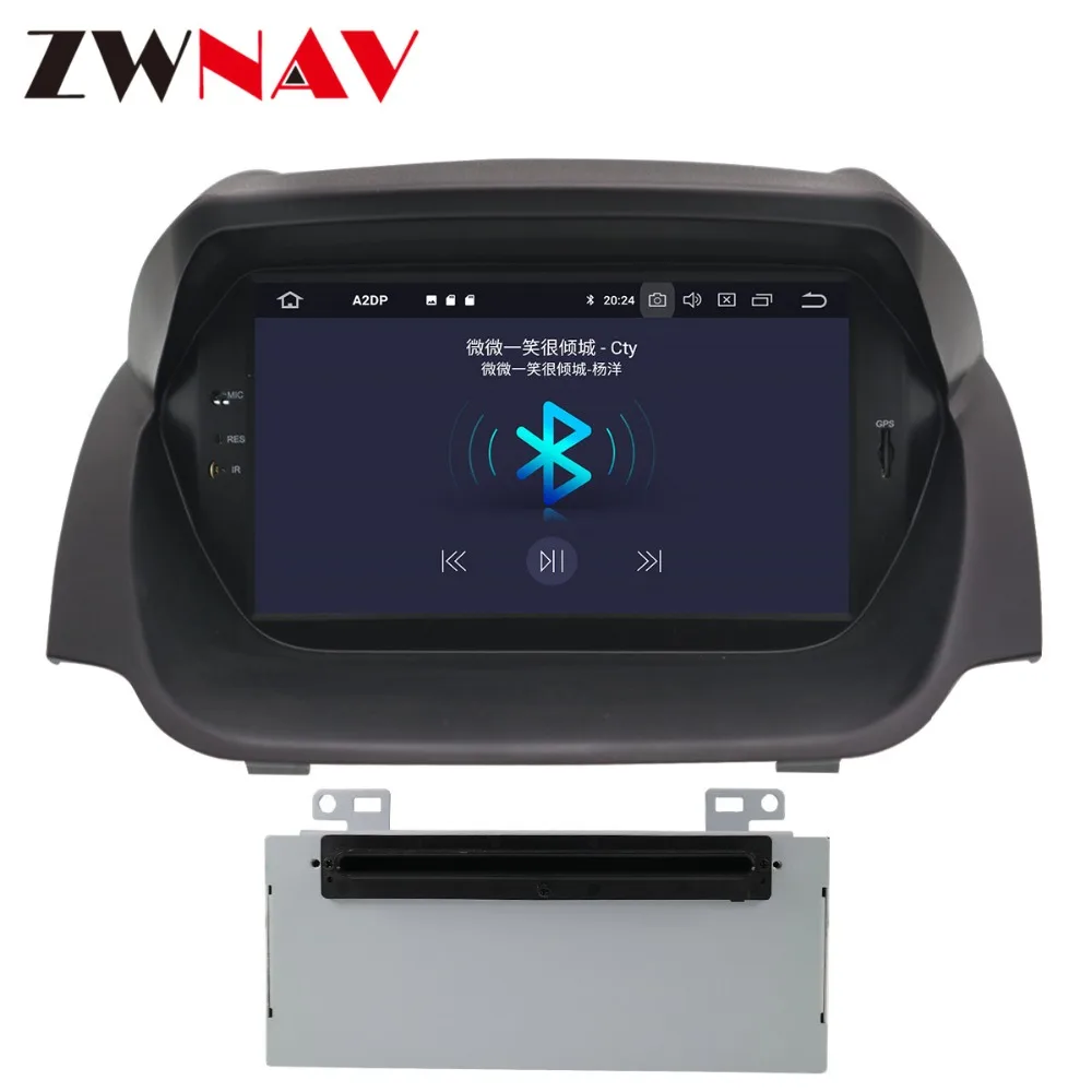 Clearance ZWNAV Android 9.0 Car DVD Player For Ford Fiesta 2013-2016 Radio Ibiza GPS Navigation with Mirroring link RDS Free 8G Map Card 5