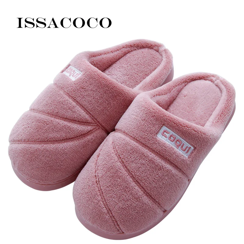 

ISSACOCO Women Slippers Cotton Fabric Slippers Home Slippers Couples Wooden Floor Slippers For Women Pantuflas Zapatos De Mujer