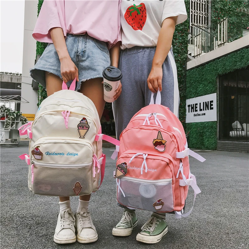 

Girl Student Backpack Japan And South Korea Trend Multi-layer Backpacks Harajuku Campus Fresh Sweet Cute Bagpack