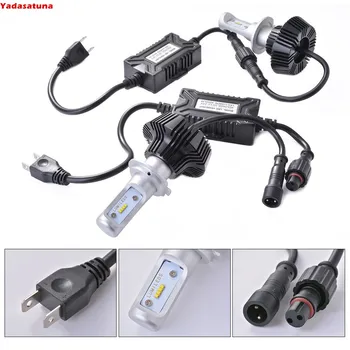 

S7 H7 LED Bulb Headlight Low Beam Car Lighting Conversion Kit -50W 8000Lumen 6500K White Brightest Lumileds Chip No Fan Version