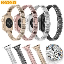 Ремешок Joyozy из нержавеющей стали для apple watch, металлический браслет, ремешок для умных часов apple watch 1/2/3/4