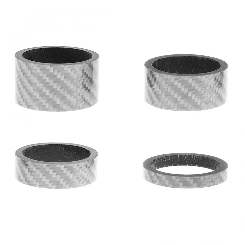 4pcs/set 28.6mm 3K Glassy Colorful High Strength Carbon Bike Fork Headset  Spacer 5mm 10mm 15mm 20mm for Road Mountain Bicycle
