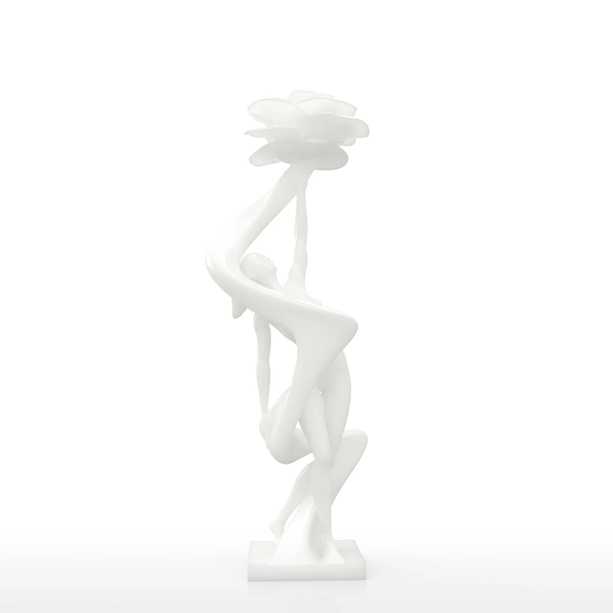 Tooarts Dance Girl с цветочной фигуркой 3D печатная скульптура Современная Escultura офисное