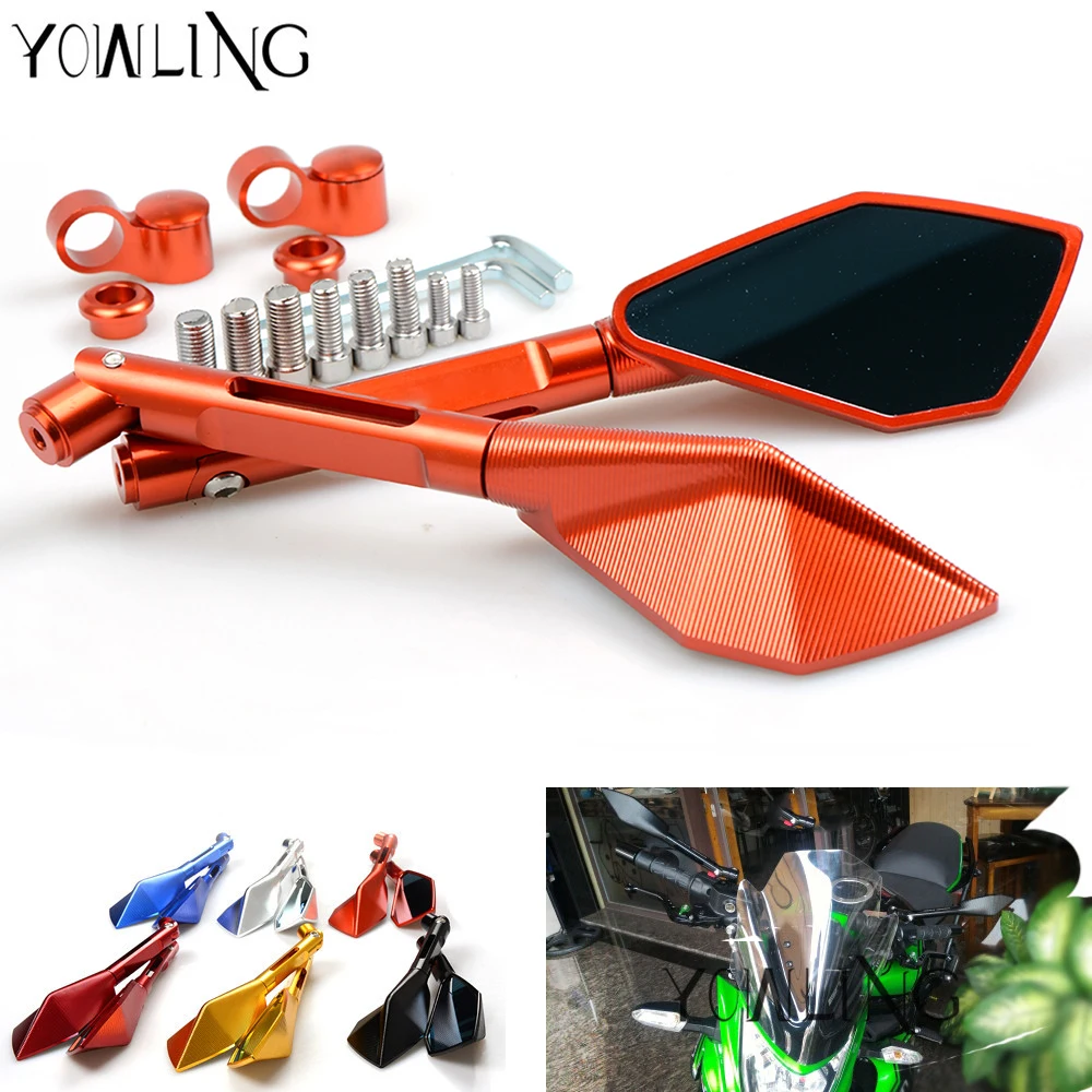 Universal Motorcycle mirrors Aluminum CNC motorbike Side mirror rearview for  1190 AdventuRe/R 125  2013 2014 2015 2016
