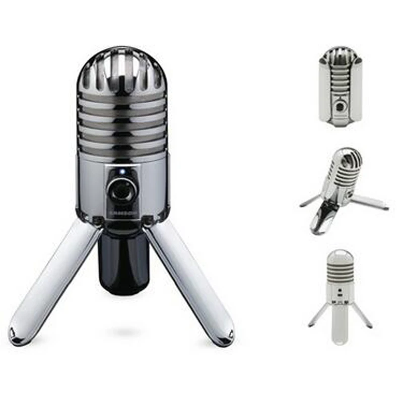 Продажа 100% Оригинальный SAMSON Meteor Mic USB конденсаторный микрофон Студийный микрофон кардиоидный для компьютера ноутбук сеть для Skype