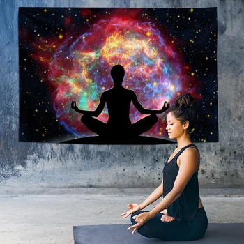 

Chakra Tapestry Wall Hanging Psychedelic Galaxy Decoration Hippie Mandala Tapestry Yoga Meditation Wall Carpet Boho Wall Rugs