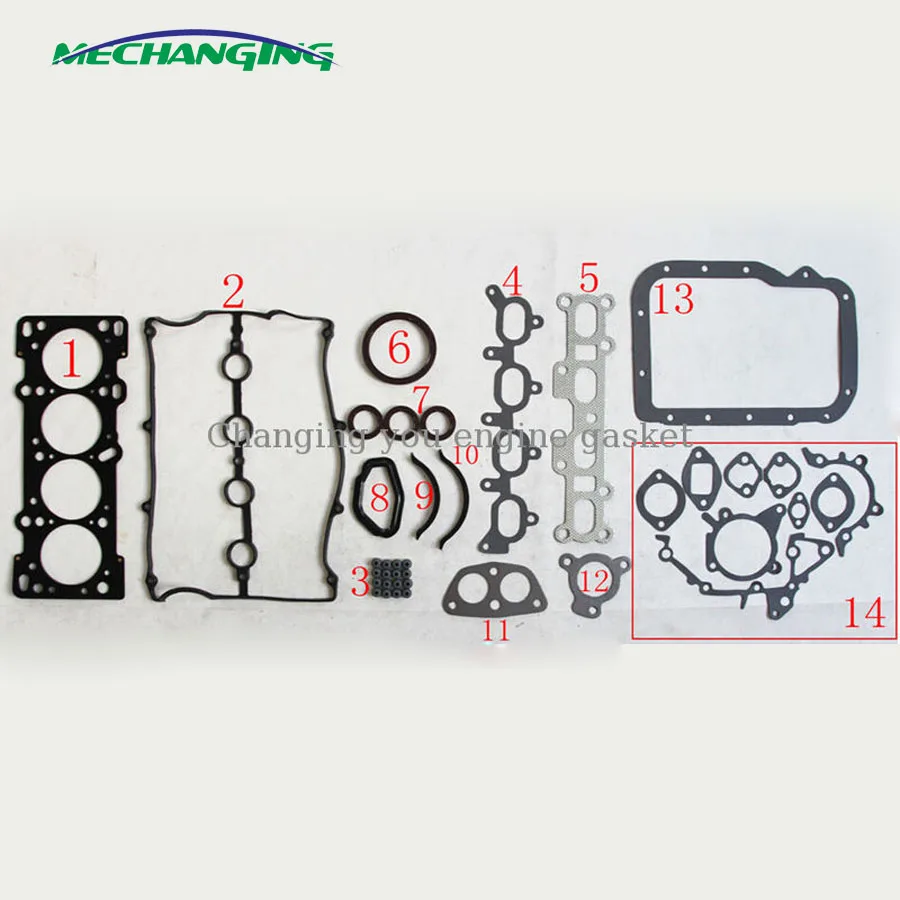 

For MAZDA 323 FORD ESCORT TRACER 1.8L metal BP BP-ZE BPD B6ZE DOHC Engine Rebuilding Kits Engine Gasket 8AE3-10-271